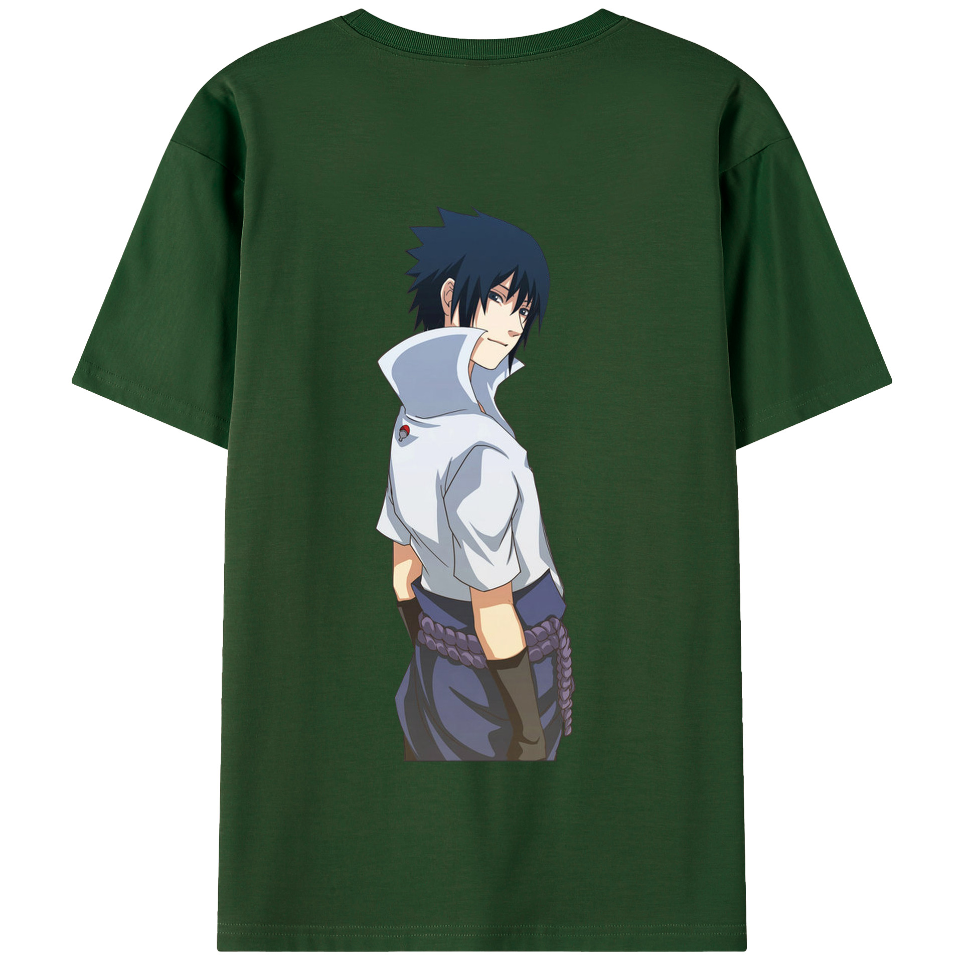（画像用） NARUTO -ナルト- うちは サスケ Uchiha Sasuke 綿100％半袖Tシャツ（背面プリント）